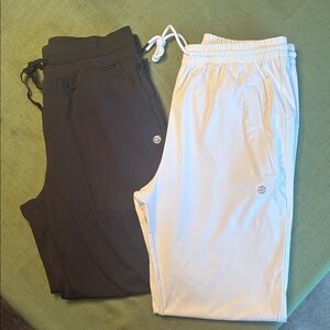 Black and White Jogger Pants Set